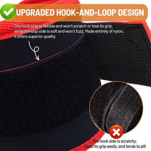 ZONRIBIN Ankle Resistance Bands with Cuffs,Ankle Strap for Cable Machines and Resistance Bands, Glute Workouts - Kickbacks, Leg Extensions, Hip Abductors (Red, Ankle Strap)