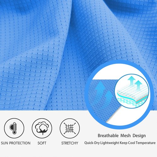 Wulibike Cycling Jersey Men Short Sleeve, Road Bike Jerseys Half Zipper with Pockets, Bicycle Clothing Breathable Quick Dry 2 Pack White+Blue M