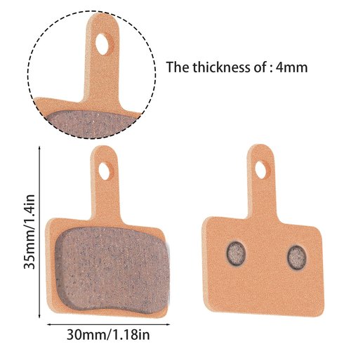 Gulfmew 4 Pairs Sintered Metal Bike Disc Brake Pads Compatible with Sram Brake Pads, Compatible with Nutt Hydraulic