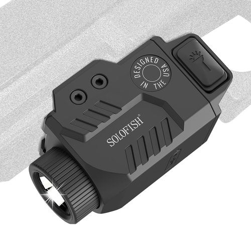 Solofish 800lm Slidable Pistol Light with Strobe & Momentary, Shockproof Gun Flashlight W/Power Level Indicator, Compatible with Picatinny Rail (21±0.5MM Width), Rechargeable
