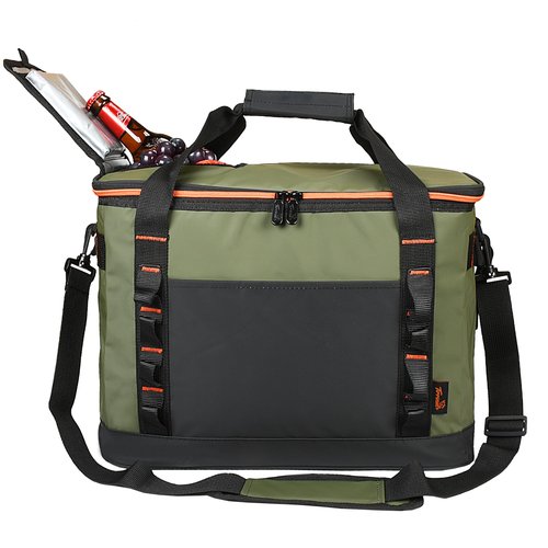 48 Cans Beach Cooler Bags, Large Collapsible Leakproof Soft Camping Coolers, Portable Insulated Beach Cooler Bags with Heavy-Duty Handles for Picnic, Beach, Camping