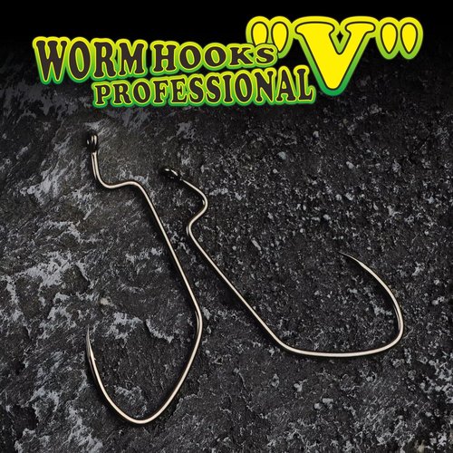 LUCKYFISHING EWG Hooks Worm Hooks for Bass Fishing 50PCS Offset Texas Rig for Freshwater Saltwater Size 3/0