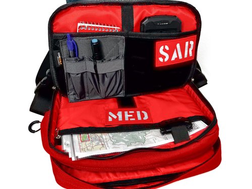 Sophroneo Outfitter Co. Search and Rescue Red Chest Pack Bag | EMT, Ski Patrol, Wildland Fire, Medical, SAR, Field Operations Equipment and Gear