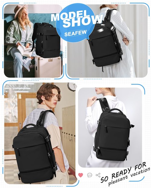 Small Black Gym Backpack for Women Men, Waterproof Sports Backpack with Expandable Shoe Compartment, Lightweight Travel Backpack Dance Backpack Casual Daypack Gym Bag