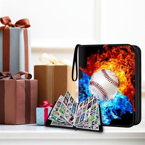 TsuiWah Baseball Card Binder with Sleeves,9-Pocket Trading Card Holder Card Collectors Album Hold Up to 900 Cards,Card Folder For Baseball Football Basketball Sport Trading Cards,TCG,MTG,PTG Games