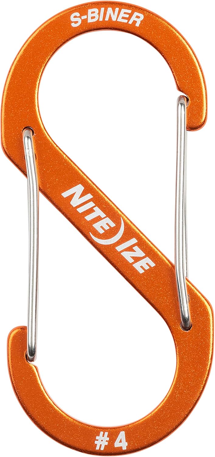 Nite Ize Size-4 S-Biner Dual Carabiner, Aluminum, Orange