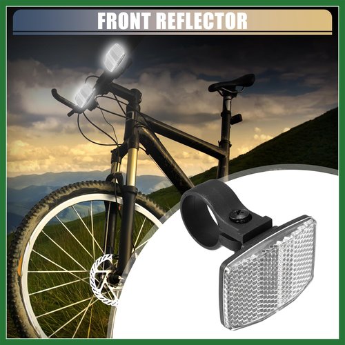 Motoforti Bike Reflectors 2.13"x1.57" Bicycle Warning Reflector Bike Accessories Plastic White Long-lasting