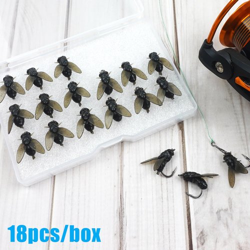 Bionic Fly Fishing Bait, 18/36pcs Fly Fishing Flies Lures Kit Trout Jigs Swimbait Dry Flies Trout Panfish Lures Freshwater Saltwater Flies Fly Fishing Hook Artificial Soft Bait