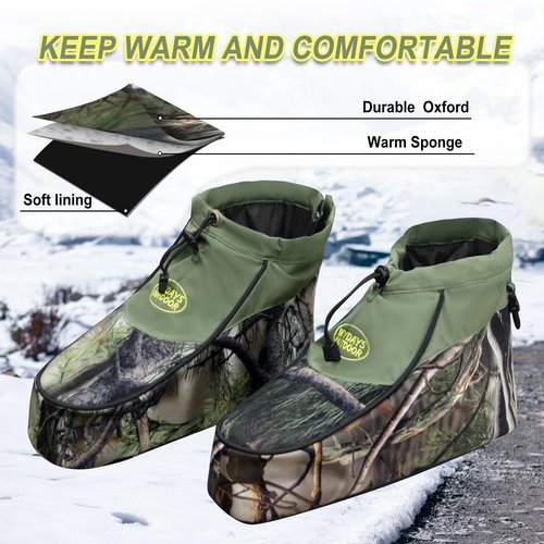 MYDAYS OUTDOOR Insulated Boot Covers,Lightweight Boot Insulator for Hunting,Durable Boot Blanket Cover for Men Women,Waterproof Hunting Boot Cover for Cold Weather XXL