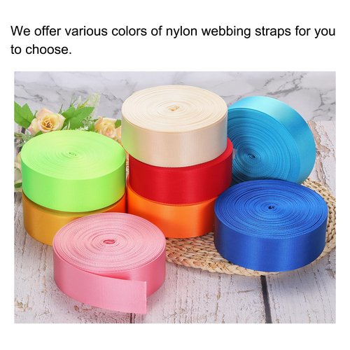 MECCANIXITY Flat Nylon Webbing Strap 2 Inch 5 Yards Polypropylene Webbing Bean Purple for Backpack, Luggage-Rack, Outdoor Climbing, DIY Craft