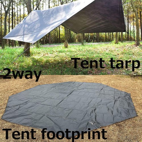 Farfly Waterproof Camping Tarp, Tent Footprint, Heavy Duty Tent Floor Saver, Octagon Ground Sheet Mat, Grey 151x151in
