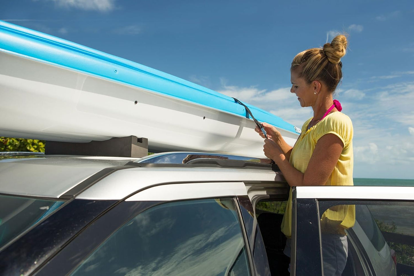 Pelican Boats - Universal Kayak & SUP Car-Top Roof Carrier Kit – PS0481-3 - Fits Vehicles – Heavy Duty & Safe
