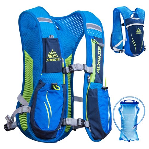 TRIWONDER Running Vest for Men Women Hydration Backpack Water Pack 5.5L Lightweight Runner Marathon Trail Hiking Cycling Jogging Sport Gym (02 Blue 5.5L - with 1.5L Water Bladder)
