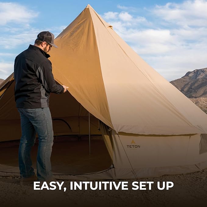 TETON Sports Canvas Tents, Tent for Family Camping in All Seasons, The Right Shelter for Your Base Camp, Waterproof