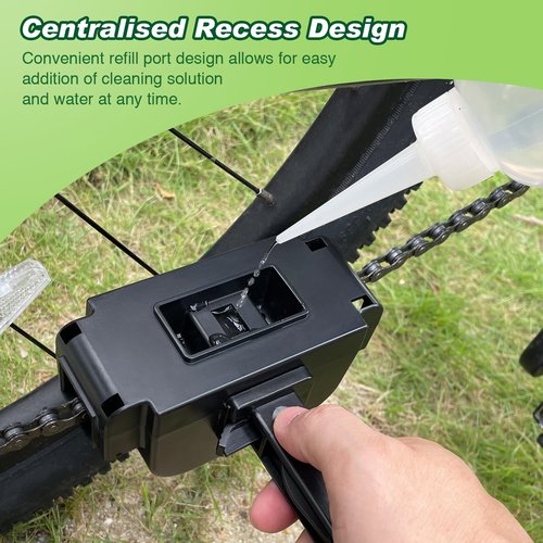bogomay 3-in-1 Bike Chain Cleaner Kit - Bike Chain Cleaner, for Mountain Bike, Road Bike, BMX, with Brush Tool for Drivetrain, Gear, Cassette, Sprockets