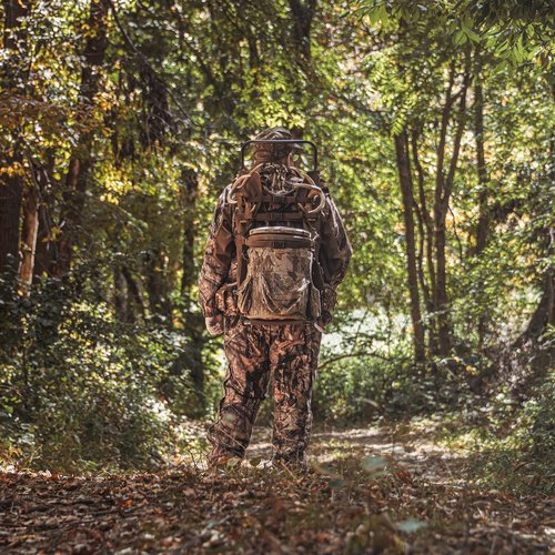 TR Aluminum External Frame Backpack with Adjustable Height for Extra Large Load Hunting Hiking Design, Camouflage