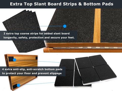 BAM Athletica 5in1 TherapyFlex Pro Slant Board for Calf Stretching & Physical Therapy | Adjustable Calf Stretcher & Incline Board for Calf Stretching, Fitness & Exercise | Professional PT Slant Board
