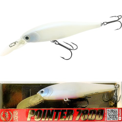 Lucky Craft Pointer 78DD Fishing Lures for Freshwater, 3" Suspending Jerkbait, Trout, Bass Lures, Tournament Winning, Premium Lake Fishing Gear, 545 NC French Pearl Sakura