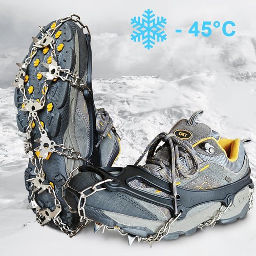 Snow Spikes for Shoes, 32 Non-Slip Spikes, Superior Traction, Hiking, Outdoor (X-Large)