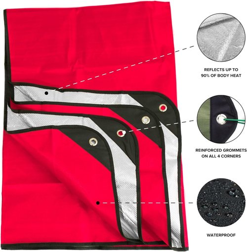Arcturus Insulated Tarp | Reusable Heavy Duty Thermal Survival Blanket – 60 x 82 inches, Reflects 90% Body Heat, Waterproof, Windproof, 3-Layer Design, Reinforced Grommets, Olive Green