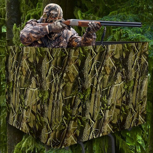 OFDMNY Hunting Tree Stand Blind Cover, Camouflage Treestand Blind Kit, Universal Tree Stand Accessories for Deer Turkey Hunting, 102"x35" Hunting Blinds with Zipper and Pocket
