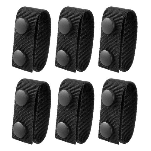 WY LIGHTING LEVEL 6 Pcs Duty Belt Keepers Police Security Belt Keeper with Double Snaps, Stays Holders Equipment Accessories Fixing Security Police Belts Law Enforcement Accessories Duty Belts Holder