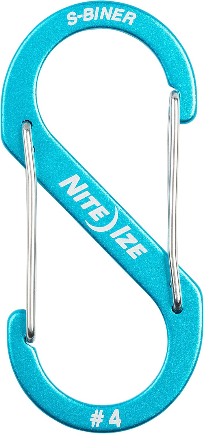 Nite Ize SBA4-03-R6 S-Biner Carabiner, Size #4, Blue