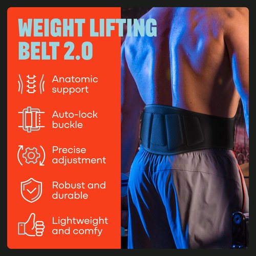 NEW - Mava Sports Weightlifting Belt for Men and Women, Weight Belt with Chain for Pullup, Gym Lifting Belt for Powerlifting, Squat, Bodybuilding, Heavy Duty Steel, Workout Belt with Comfortable Support