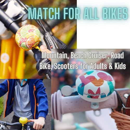 Cute Dinosaur Bicycle Bell with Loud Clear Sound, Bike Bells for Adults & Kids, Durable Bike Bell for Scooters, Toddler Bikes, and Cycling Accessories by Cute Things Seattle