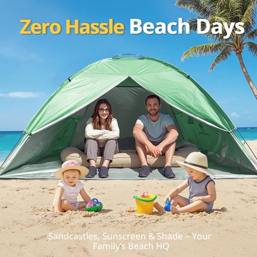CAMEL CROWN Beach Tent Anti-UV Portable Sun Shade Shelter for 2/3 Person