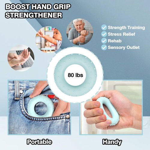 Twinbeing Grip Strengthener Kit & Flying Disc(4 pack) Ideal for Kids, Adults with Adjustable Hand Grip, Finger Exerciser, Hand Strength Ring for Muscle Therapy, Injury Recovery & Stress Relief