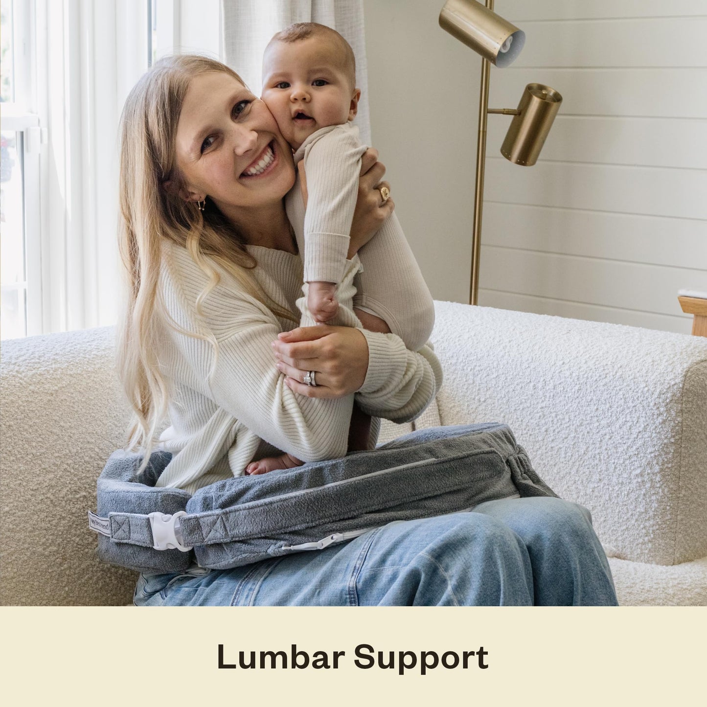 My Brest Friend Nursing Pillow - Deluxe - Enhanced Comfort w/ Slipcover - Ergonomic Breastfeeding Pillow For Ultimate Support For Mom & Baby - Adjustable Pillow W/ Handy Side Pocket, Evening Grey