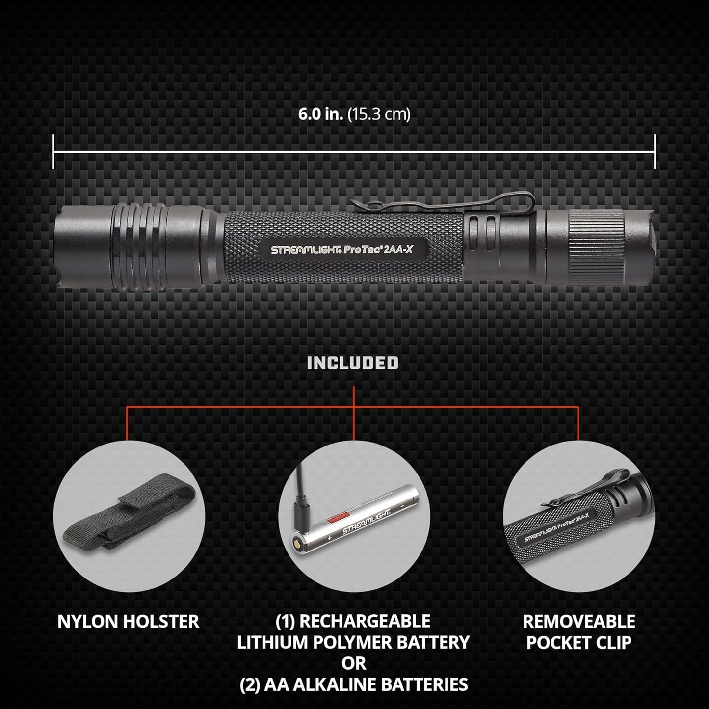 Streamlight 88072 ProTac 2AA-X 270-Lumen Multi-Fuel Personal Carry Tactical Flashlight with Alkaline Batteries, Coyote