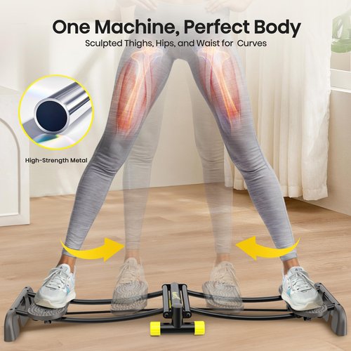 ZIWWVY Ski Trainer, Simulated Ski Machine, Adjustable Resistance Bands Machine Exercise Equipment for Leg Pelvic Floor Muscle Workout, Fun Cardio Fitness Equipment for Home Full Body Workout