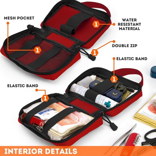 IronSeals Quick Detachable Tactical Molle Water Resistant Medical EMT Pouch, Military IFAK Pack First Aid Pouch, Rip-Away Medical First Aid Kit Pouch