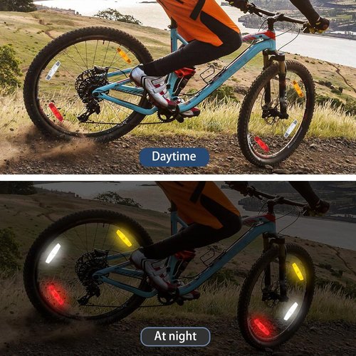 BSK White Bike Wheel Spoke Night Safety Warning Reflectors - 2Pcs