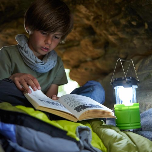 HABA Camping Lantern with Sturdy Handles for Carrying & Hanging with Handy Storage Compartment, Terra Kids Camping Essentials for Kids Ages 5+