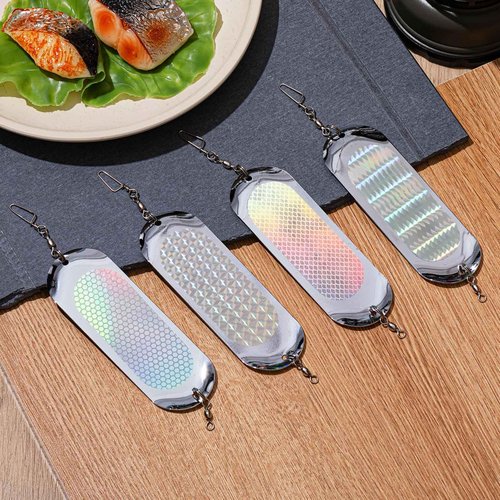Glooglitter 4 Pcs Kokanee Dodger Fishing Dodgers Flashers for Trolling Lure Tackle Salmon Fish (4.5 Inch,Classic Color)