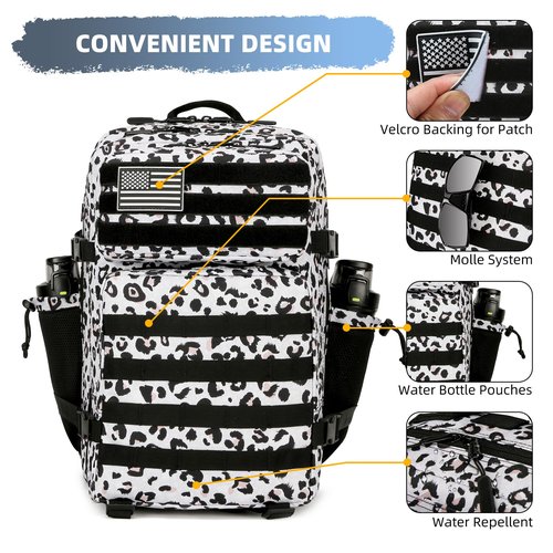 gracedon 35L Military Tactical Backpack with Molle System for Women Men Assault Pack Daypacks for Gym Outdoor Backpacks (Neopard)