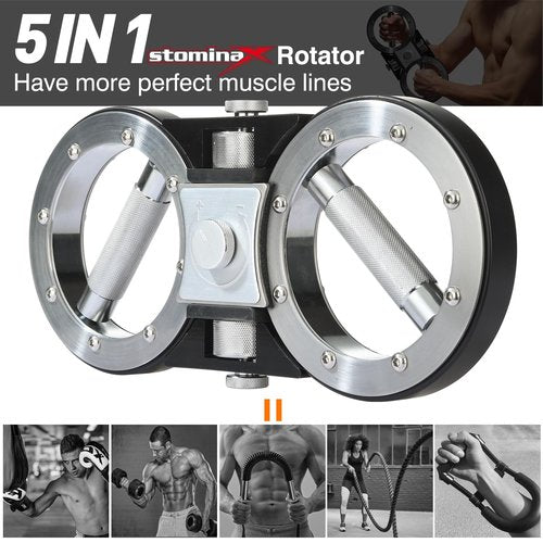 Stominax Rotator 4.0 Upper Body Strength Training System, Both Weight And Resistance Adjustable Spinning Burn Rotator Machine, Wt From 12 Lbs to 15 Lbs, Portable Training For Fitness, Combat and Rehab