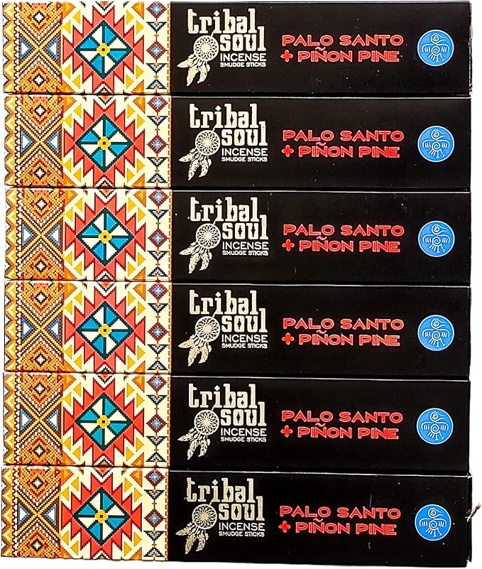 Tribal Soul Incense Smudge Sticks - Premium Incense - 90 Grams (Palo Santo + Pinon Pine)