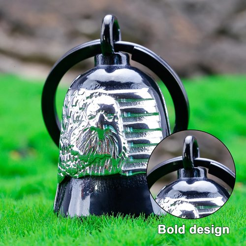 Motorcycle for Bells - Motorcycle Angel Bell for Men Women,Bell Biker Accessory,Guard Riding Safety (Black Silver)