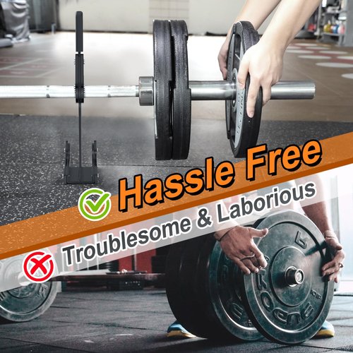 BRTGYM Deadlift Jack Barbell Stand Load & Unload Barbell with 660LB Weight, Non-slip Handle Barbell Jack for Deadlift Exercise, Weight Training, Home Gym