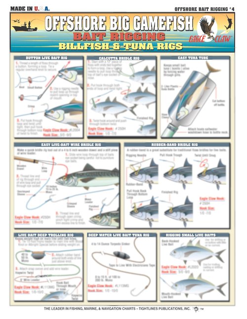 Tightlines Publications Fishermen's Bait Rigging Set #1-7 - Waterproof Quick Reference Guide | Portable & Built to Last | Double-Sided & Easy to Read