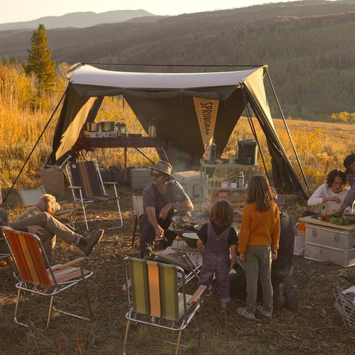 Springbar Leisure Port Canvas Canopy Shade Tent Convertible Pop-Up Shelter (OD Green)