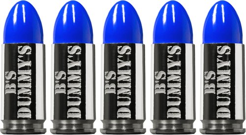 B's Dry Fire Snap Caps - A.K.A. B's Dummy's - Dummy 9mm Luger Training Caps (5 Pack) (Blue Nickel)