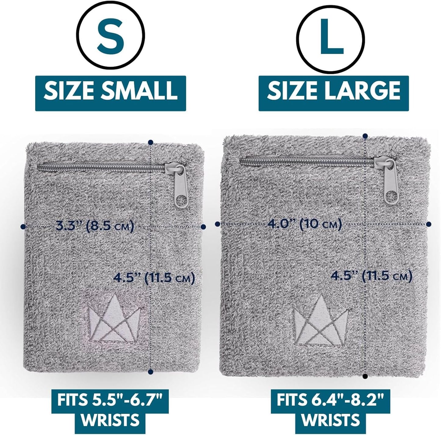 The Friendly Swede Wrist Wallets for Men & Women — Wristband Pocket with Zipper for Jogging, Cycling & Walking; Wrist Pouch for Men for Storing Cash, Keys & Credit Cards; Ankle Wallet - 2 Pack