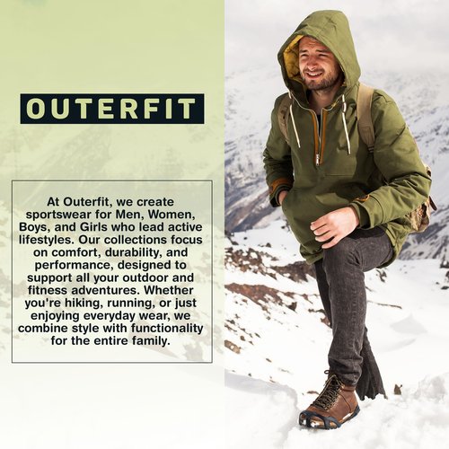 Outerfit Ice Cleats for Shoes and Boots Men and Women, Overshoe Non-Slip Crampons with Zinc Coated Steel Coils, Shoe Spikes for Snow and Ice, Snow Cleats, Ice Grips for Hiking, Fishing, Walking