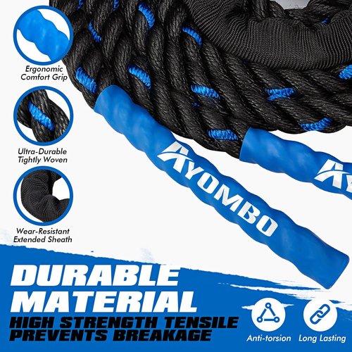 Ayombo Jump Rope, Home Gym Weighted Jump Rope, 1.5lb Heavy Jumprope for Men Women kids, Workout Equipment Accessories for Exercise,Improve Speed and Training Muscle, Full Body Exercise at Home