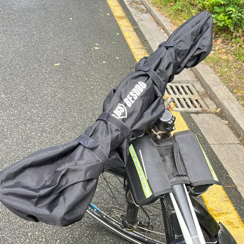 Besudo 2-Pack Handlebar Cover Ebike Transport Protection - Handlebar Protective Cover Handlebar - Bicycle Handlebar Cover - Bicycle Cover for Rear Rack Handlebar Rain Protection-30-B2
